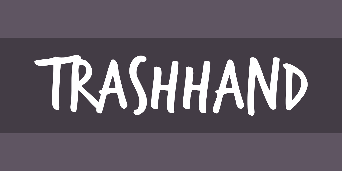 Пример шрифта TrashHand Regular